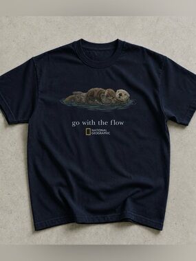 Otter Ocean National Geographic Animal Ocean Lover Graphic Tee